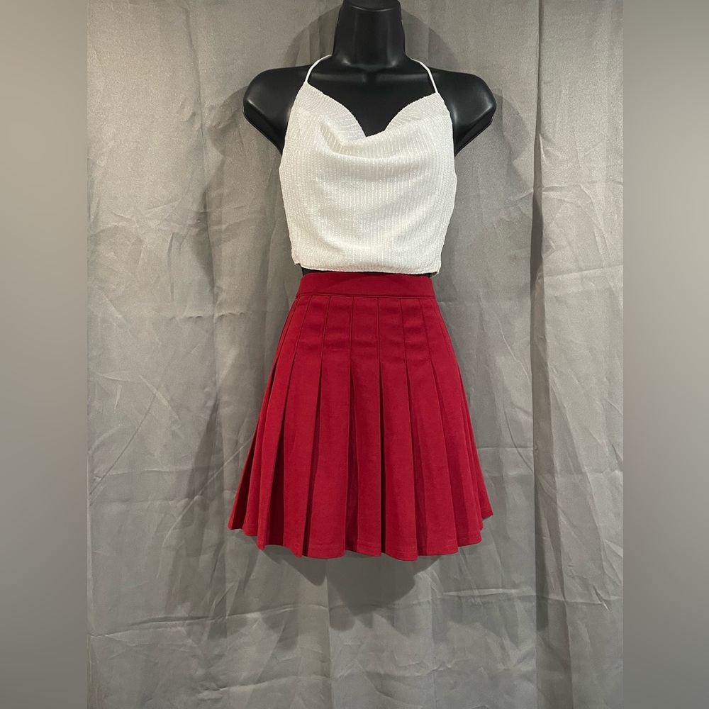 Burgundy Tennis Skirt